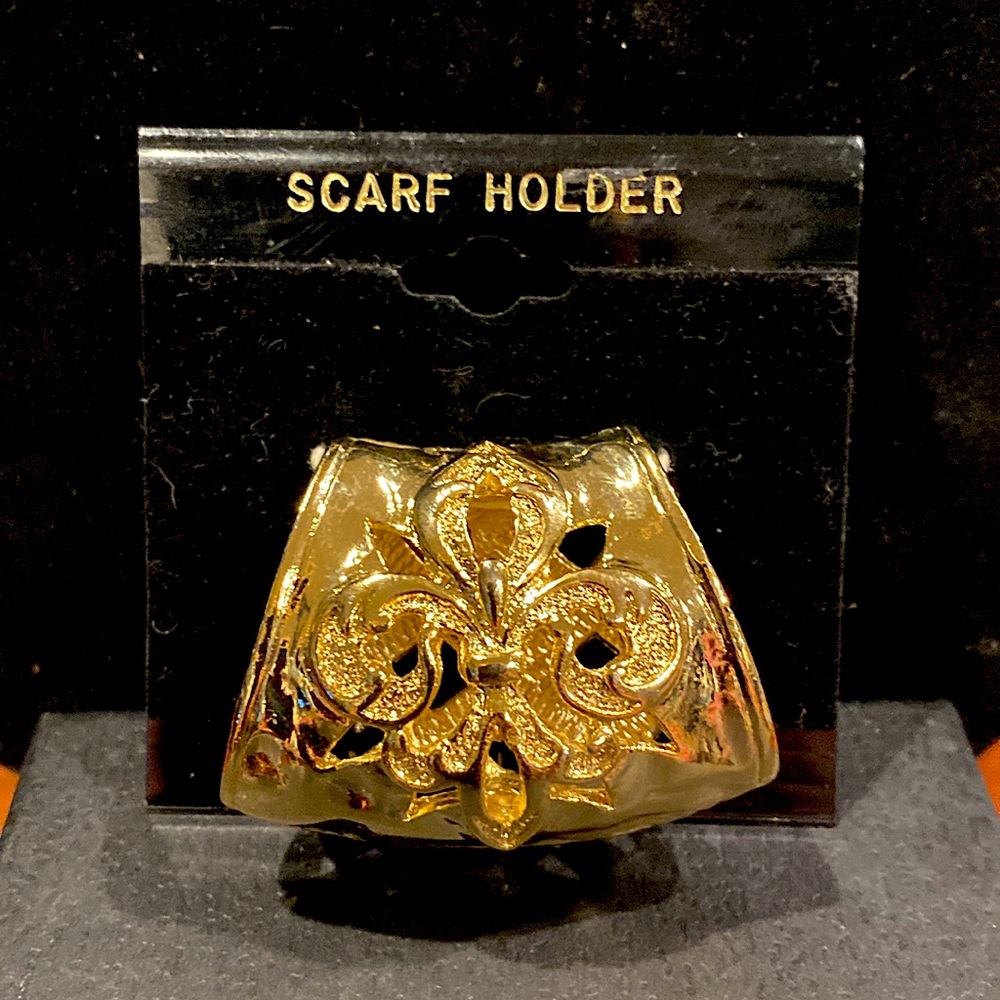 Gold Tone Scarf Holder.  NWT